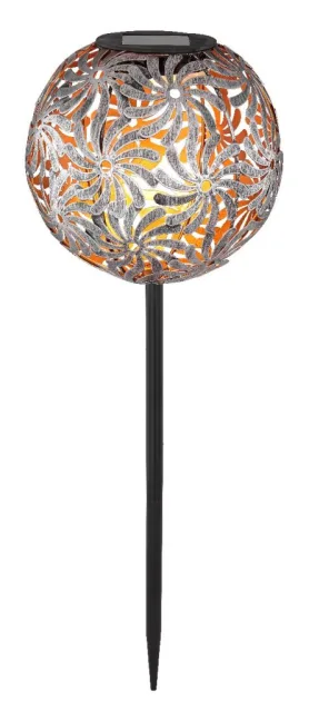 SOLARLEUCHTE METALL SILBERGRAU, 1XLED