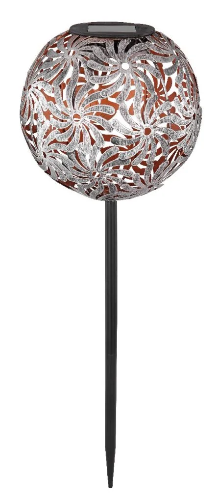 SOLARLEUCHTE METALL SILBERGRAU, 1XLED — slika 2