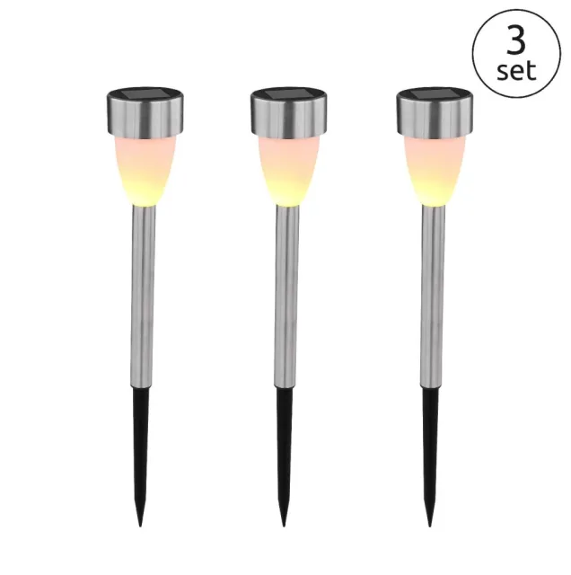 SOLARLEUCHTE EDELSTAHL, 3XLED