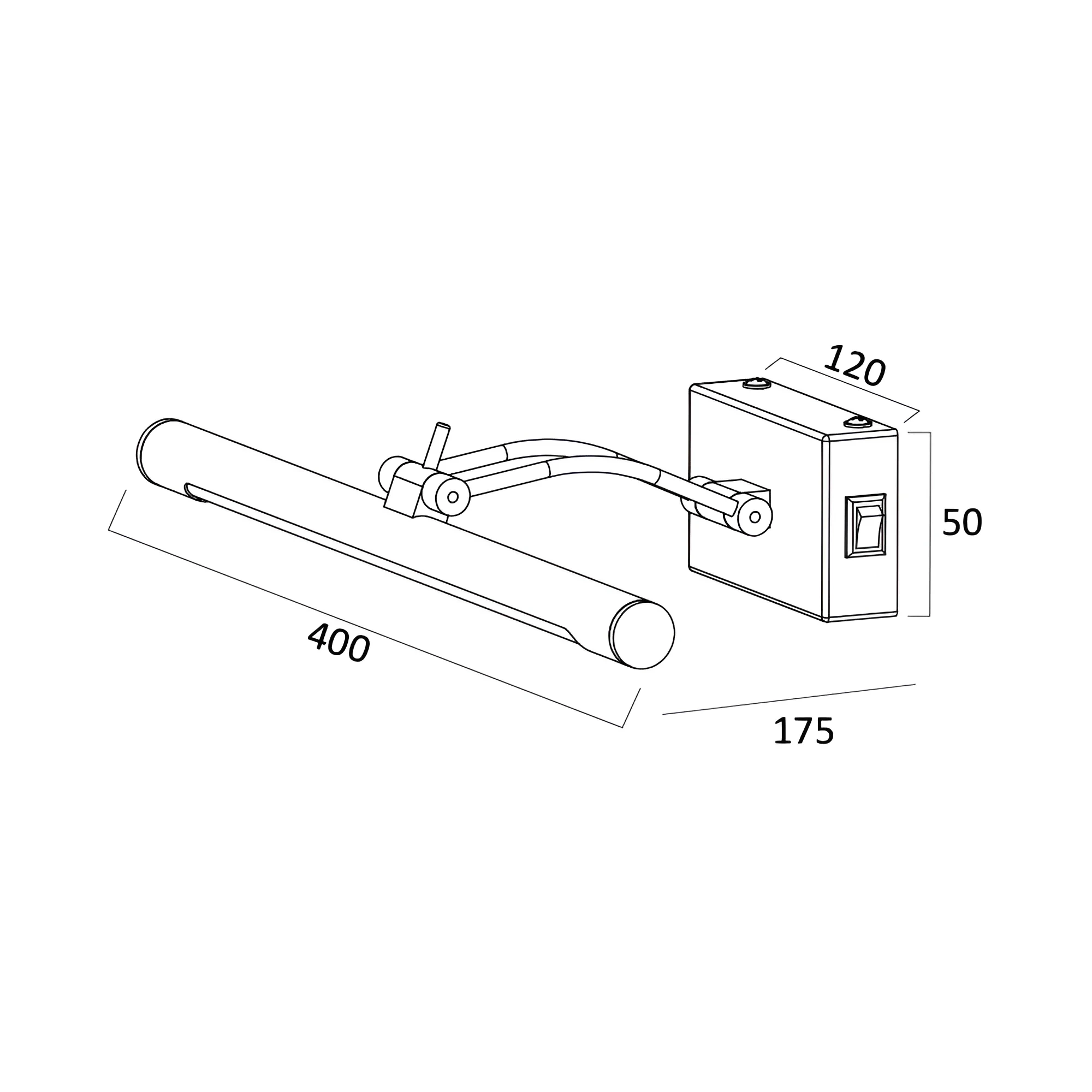 LED LAMPA ZA OGLEDALO 400MM 8W HROM CCT IP20 — slika 7