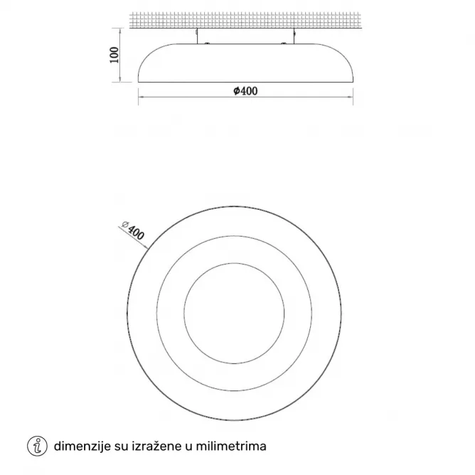 SOLEA 72 LED PLAFONJERA 24W CCT BELA — slika 3