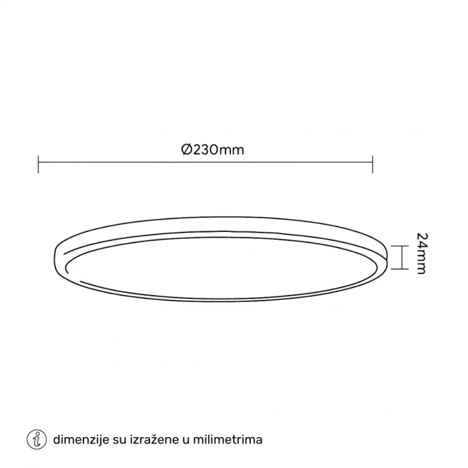 LED PLAFONJERA L7760-18W CCT SENZOR (LV18W) CRNA NEW — slika 5
