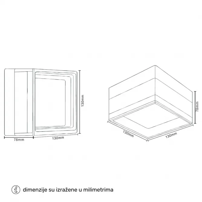 LED PLAFONJERA BL130CW 9W CCT BELA IP65 — slika 4