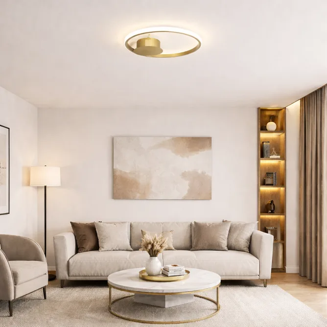 SOLEA 86 LED PLAFONJERA 22W 3000K ZLATO — slika 2