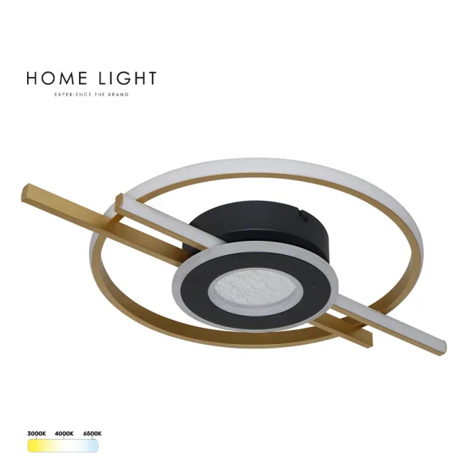 SOLEA 83 LED PLAFONJERA 30W CCT CRNA/ZLATO — slika 3