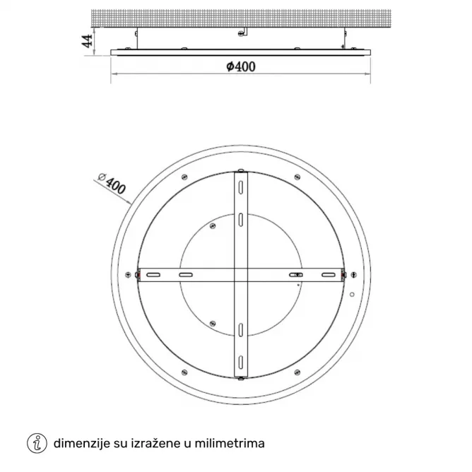 SOLEA 73 LED PLAFONJERA 30W CCT BELA — slika 4