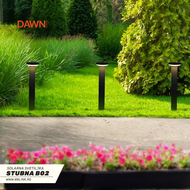 SOLARNA SVETILJKA STUBNA B02 3W 4000K IP54 SIVA — slika 2