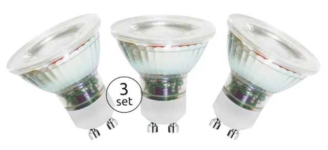 LED LEUCHTMITTEL GLAS KLAR, 3XGU10 LED