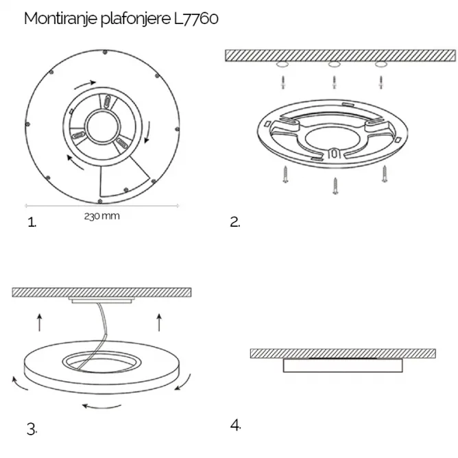 LED PLAFONJERA L7760-18W 2800K4000K6000K SENZOR (LV18W) NEW — slika 4
