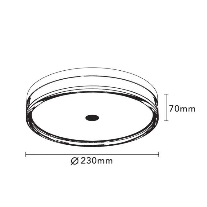 LED PLAFONJERA BL230CW 18W 2800K4000K6000K BELA — slika 3