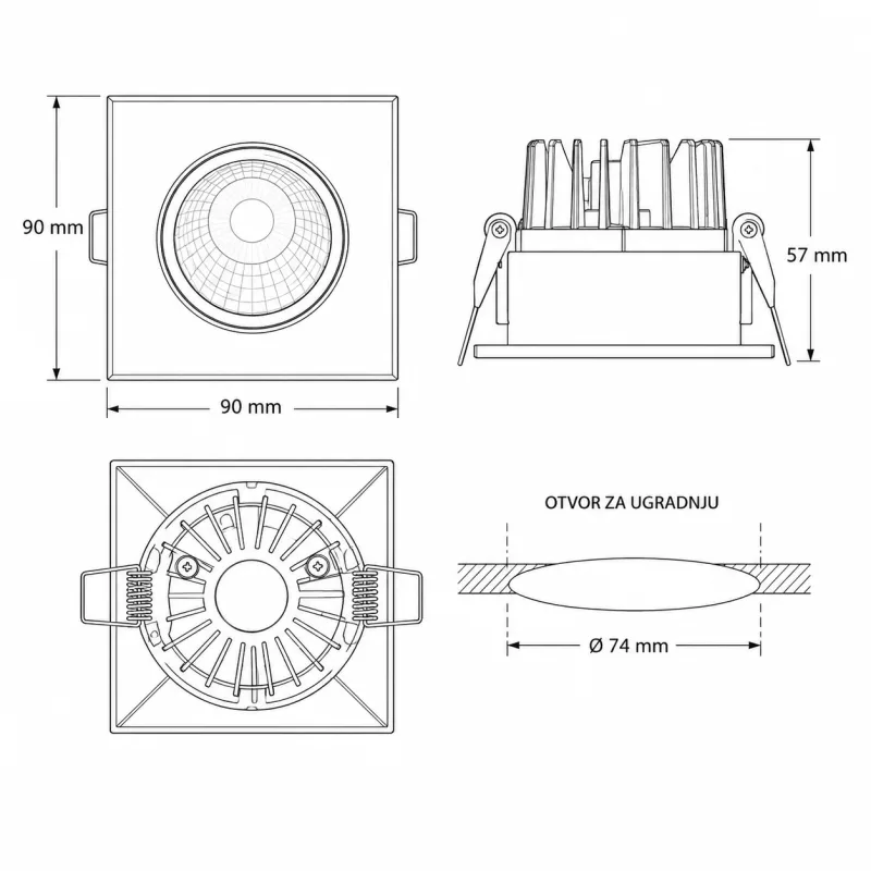 LED ROZETNA L1430-5 5W 6500K W — slika 2