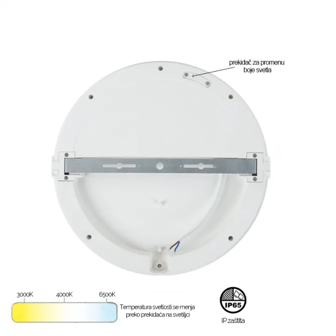LED PLAFONJERA MONA-300-30W 3000/4000/6500K IP65 BELA — slika 4