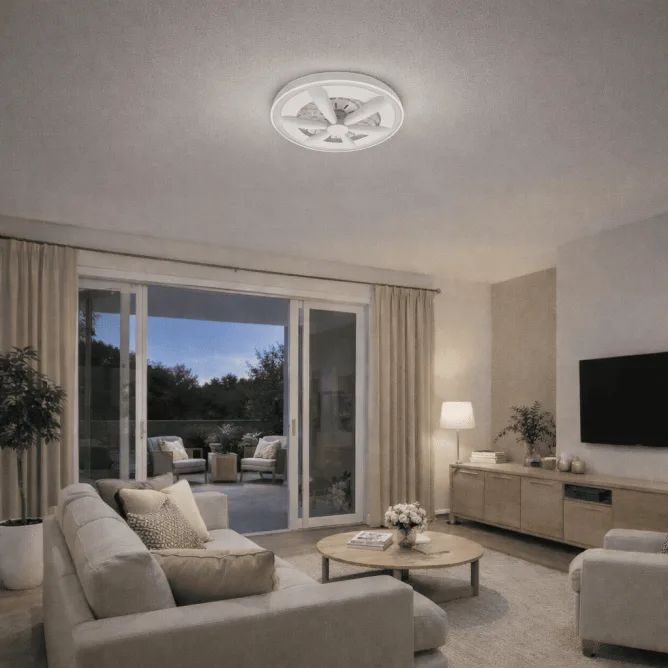 LED PLAFONJERA YL-FAN-G001 48W 2700K/4000K/6500K BELA DIMOBILNA — slika 2