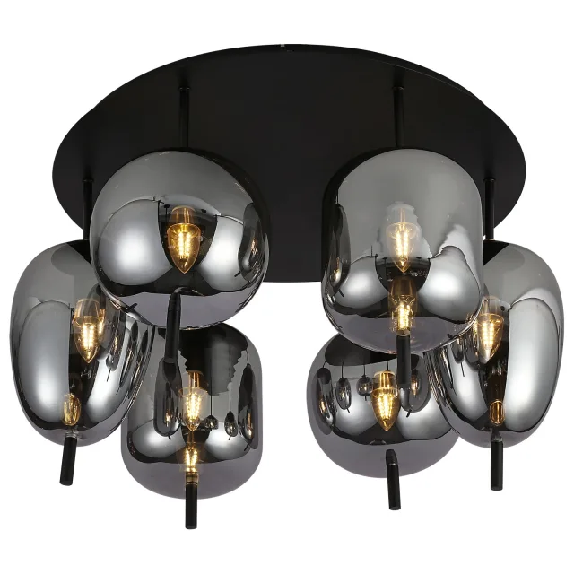 Plafonska lampa F4014-6C BK+SM