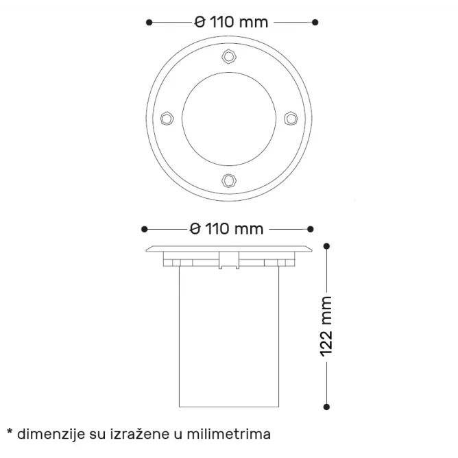 SVETILJKA AB3110 (NEW) PODNA 1*GU10 IP67 — slika 2