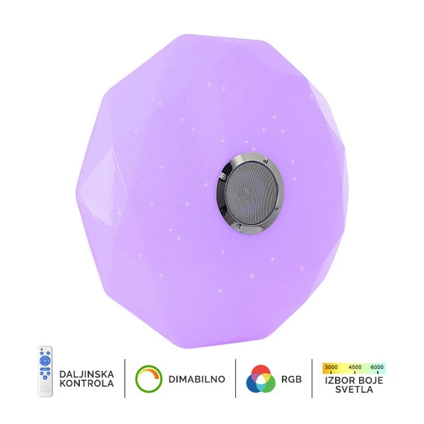 LED RGB plafonjera sa zvučnikom LP-801-36 — slika 4