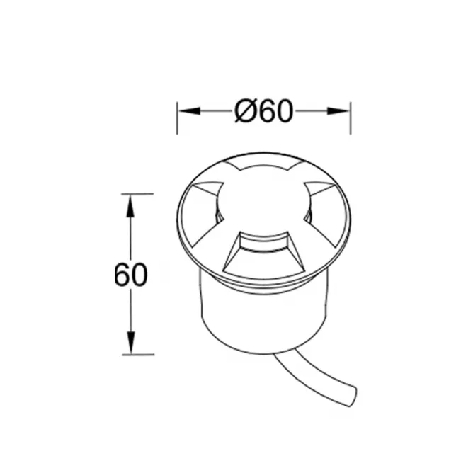 LED SVETILJKA JM 4816 PODNA 1W 3000K IP67 ANTRACIT — slika 3