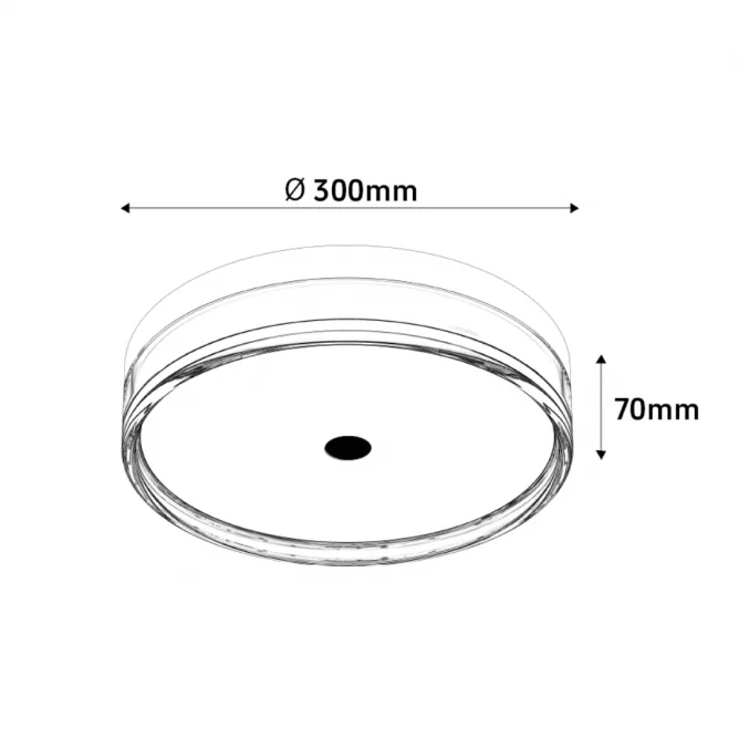 LED PLAFONJERA BL300CW 24W 2800K4000K6000K BELA — slika 3