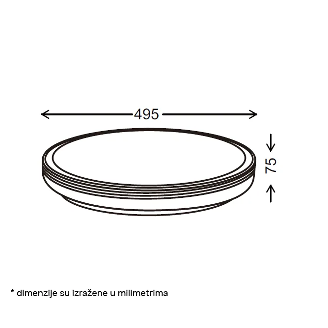 VESTA 667 LED PLAFONJERA 24W/48W CCT — slika 3