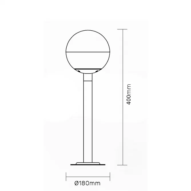 SVETILJKA JM-4833 STUBNA 1*E27 IP44 ANTRACIT (h-400 mm) — slika 3