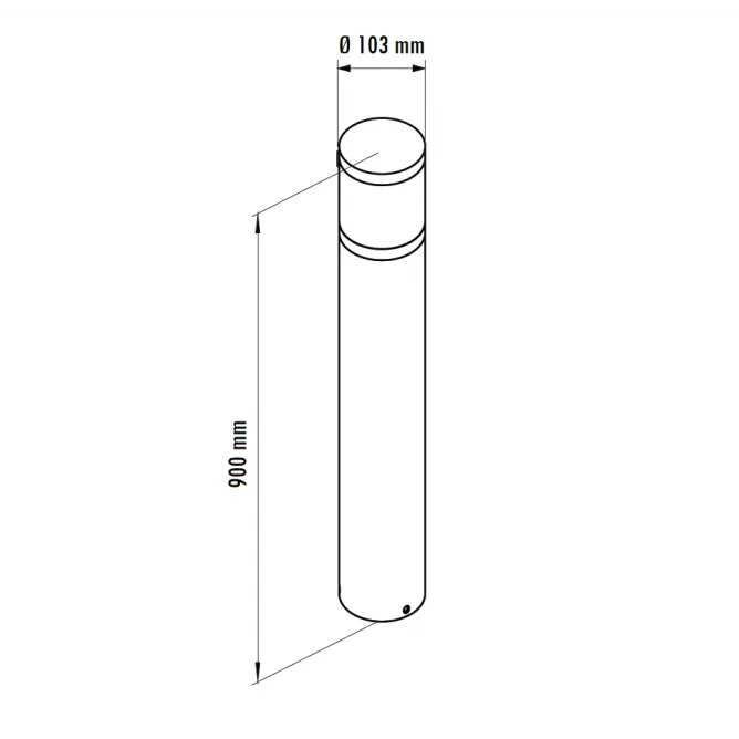 LED SVETILJKA JM 4605 STUBNA 12W 3000K IP65 CRNA — slika 2