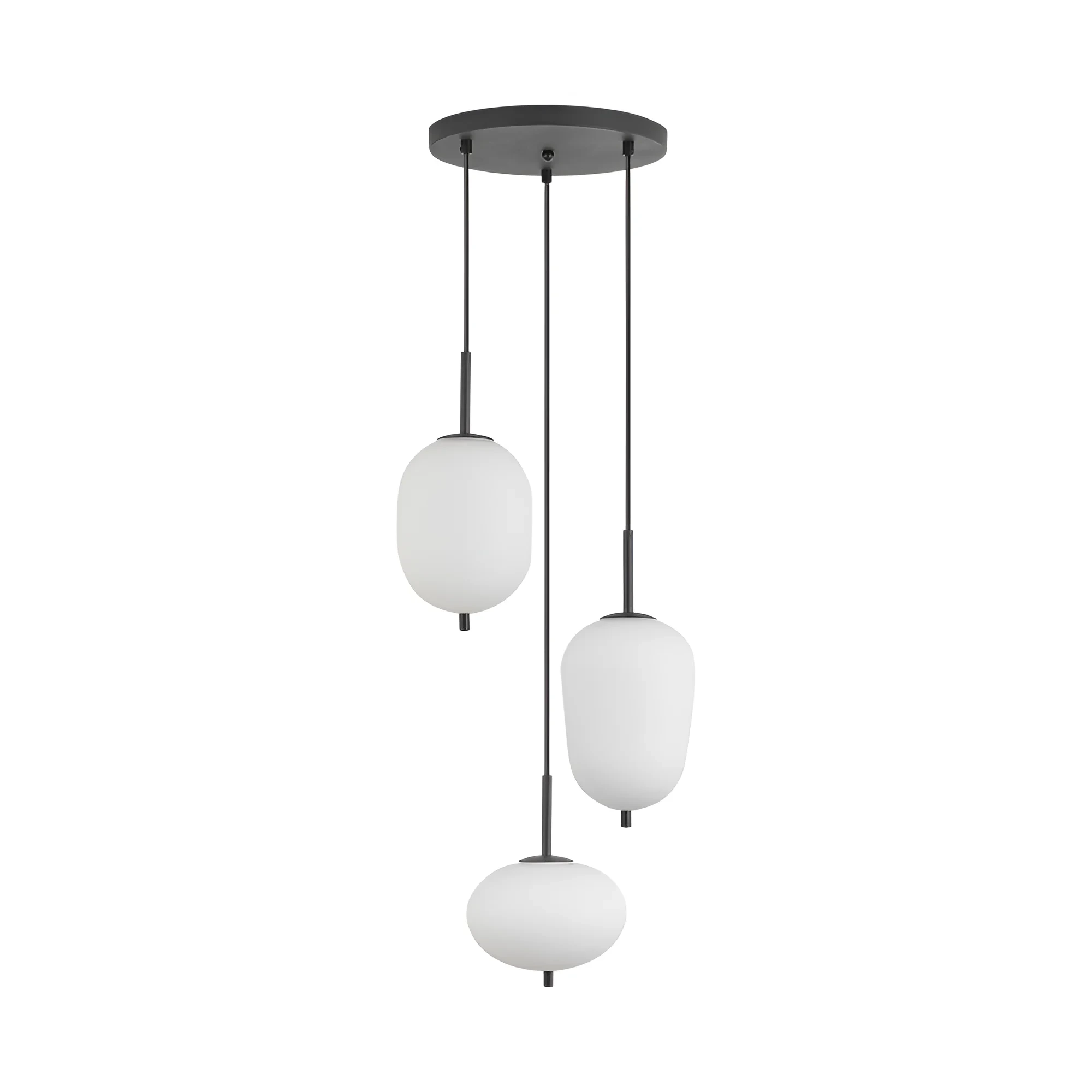 VISILICA 3-GLAVA E14 OPAL/CRNI — slika 3