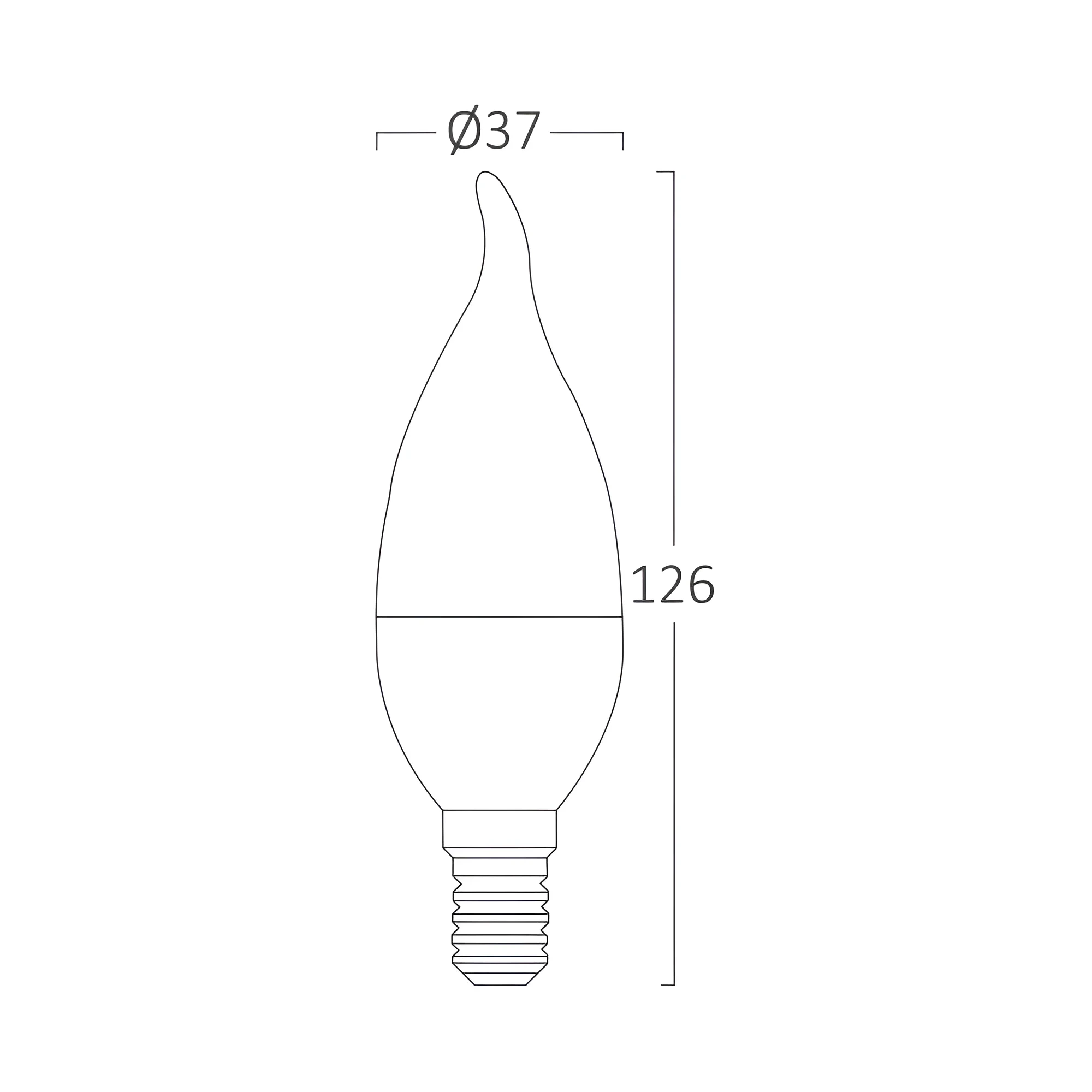 LED SIJALICA SVECA UVIJENA 5W E14 4000K — slika 3