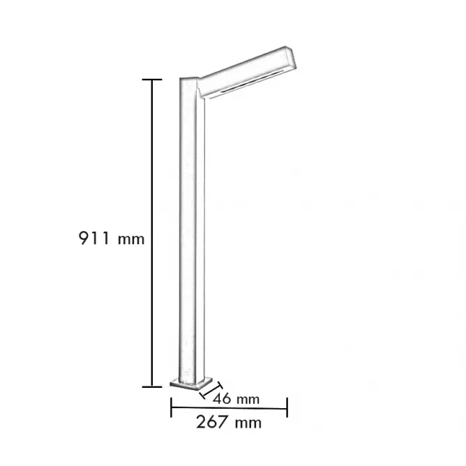 LED SVETILJKA JM-4602 CRNA 12W 3000K STUBNA — slika 2