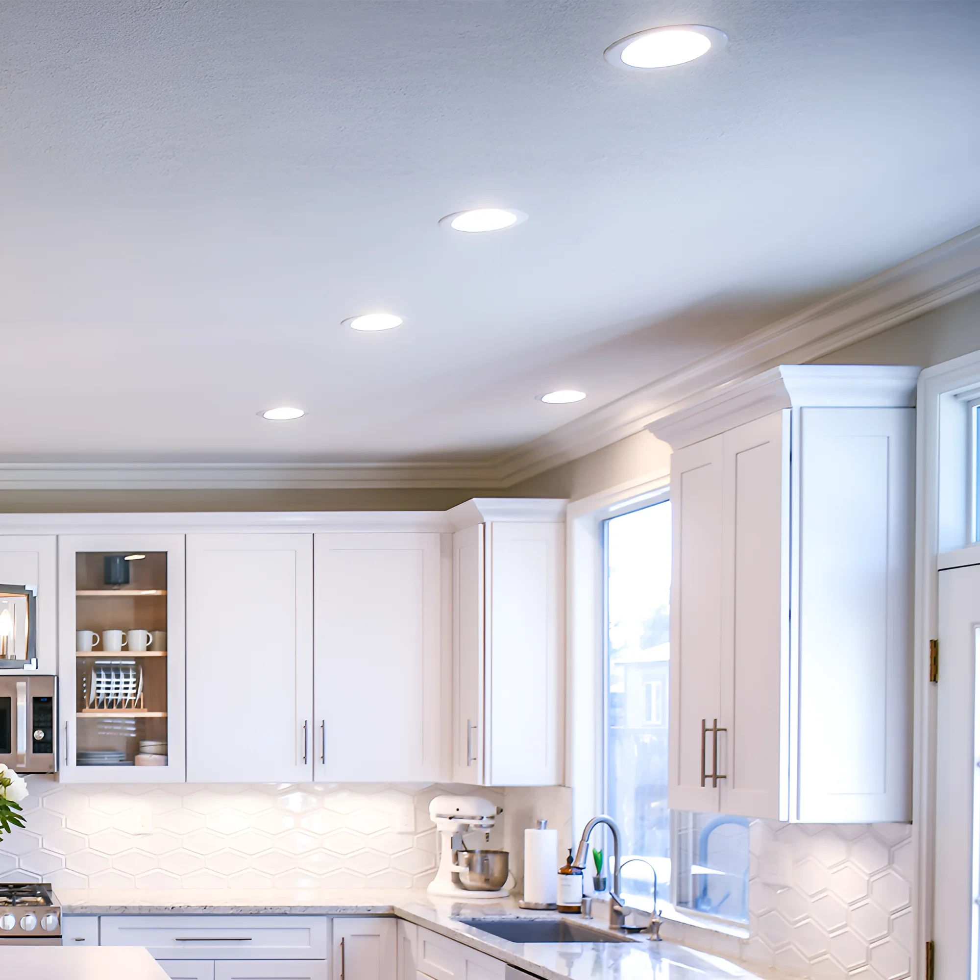 LED PANEL UGRADNI OKRUGLI 5" 9W BELI 3000K — slika 2