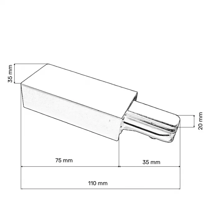 UVODNIK NAPONA MONO BELI KT-05 — slika 2