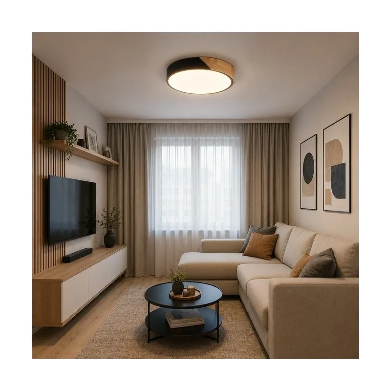 LED PLAFONJERA EL2492 O 24W 3000/4000K DRVO CRNA — slika 2