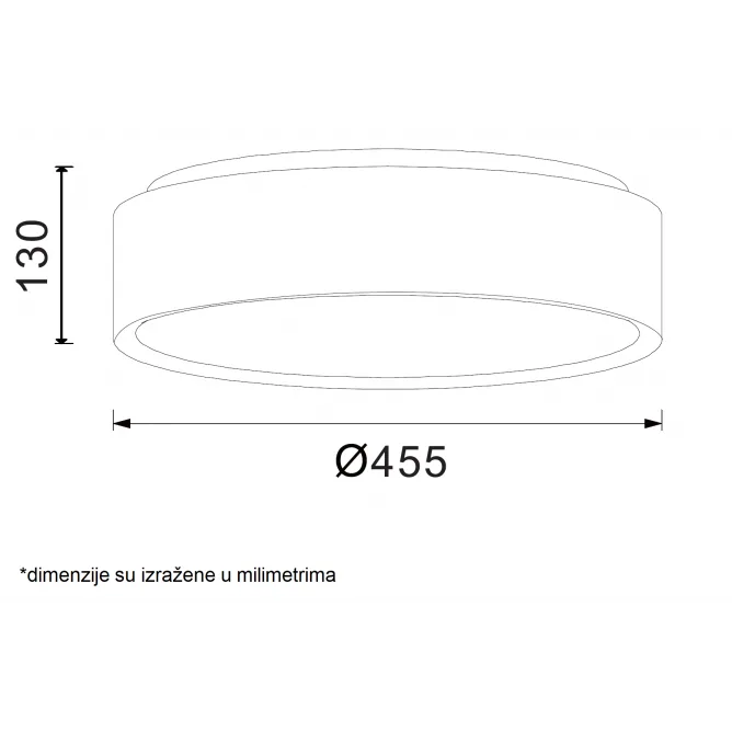 VESTA 241 PLAFONSKA SVETILJKA LED 32W 3000K bela — slika 3