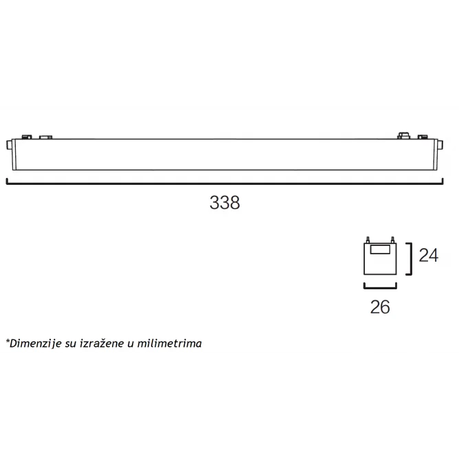 MAGNETIC SLIM SVETILJKA LED26 - 18T 18W 3000K 24° 48V DC BELA — slika 2