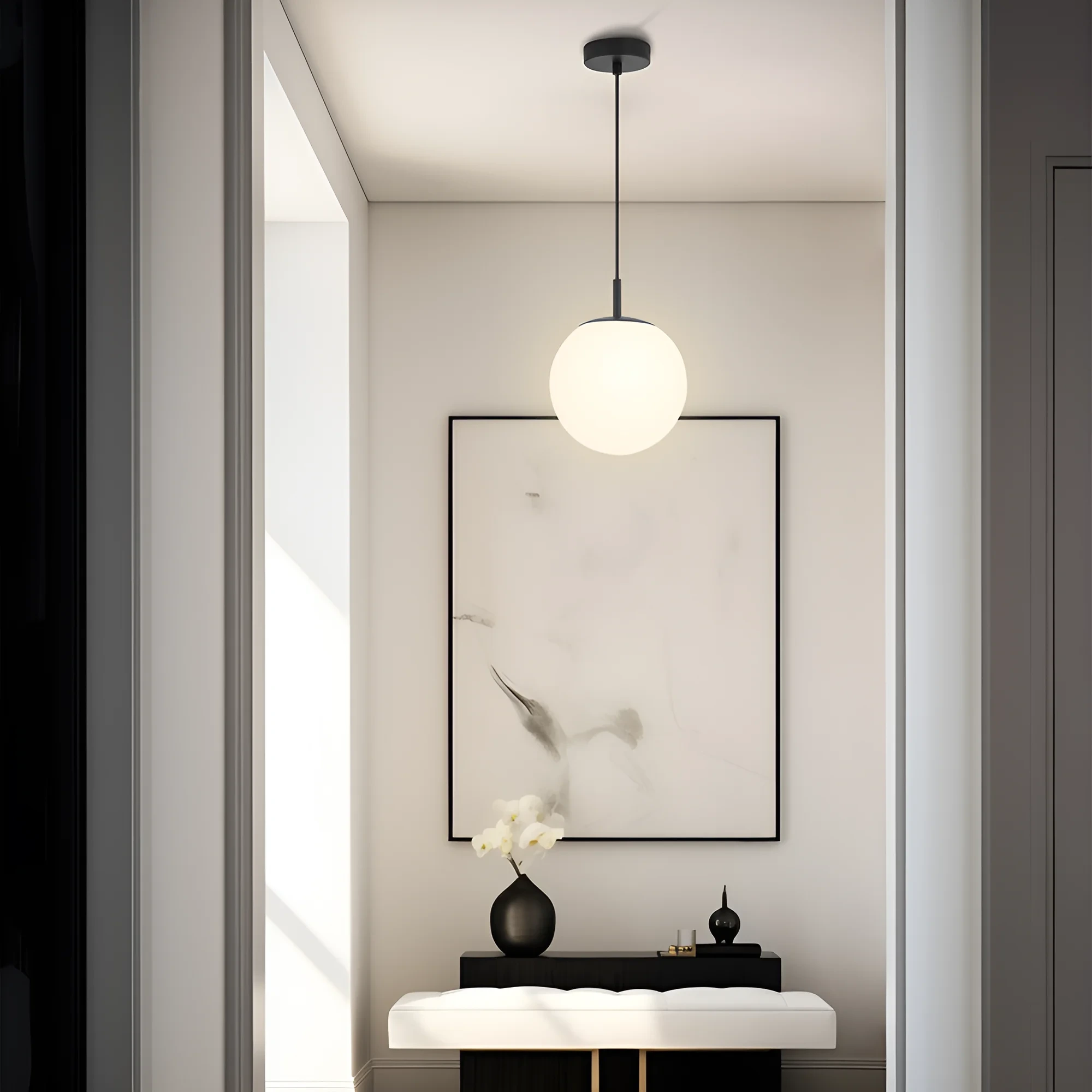 VISILICA E27 OPAL/CRNI — slika 2