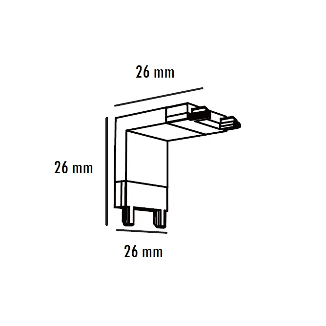 MAGNETIC SLIM KONEKTOR PLAFON-ZID BELI (26-A-LV) — slika 2