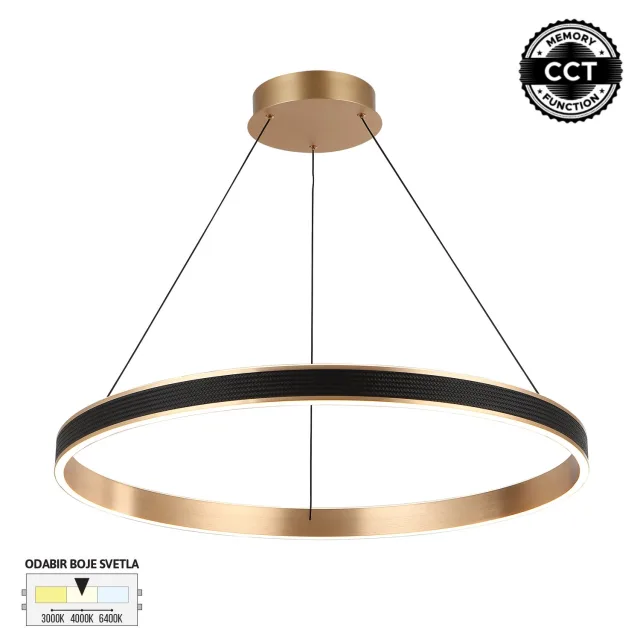 LED viseća lampa F2088-71V BK+RG CCT