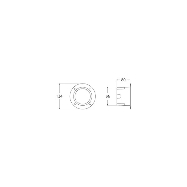 Ugradna LED Lampa LETI 100 ROUND EL BK — slika 2