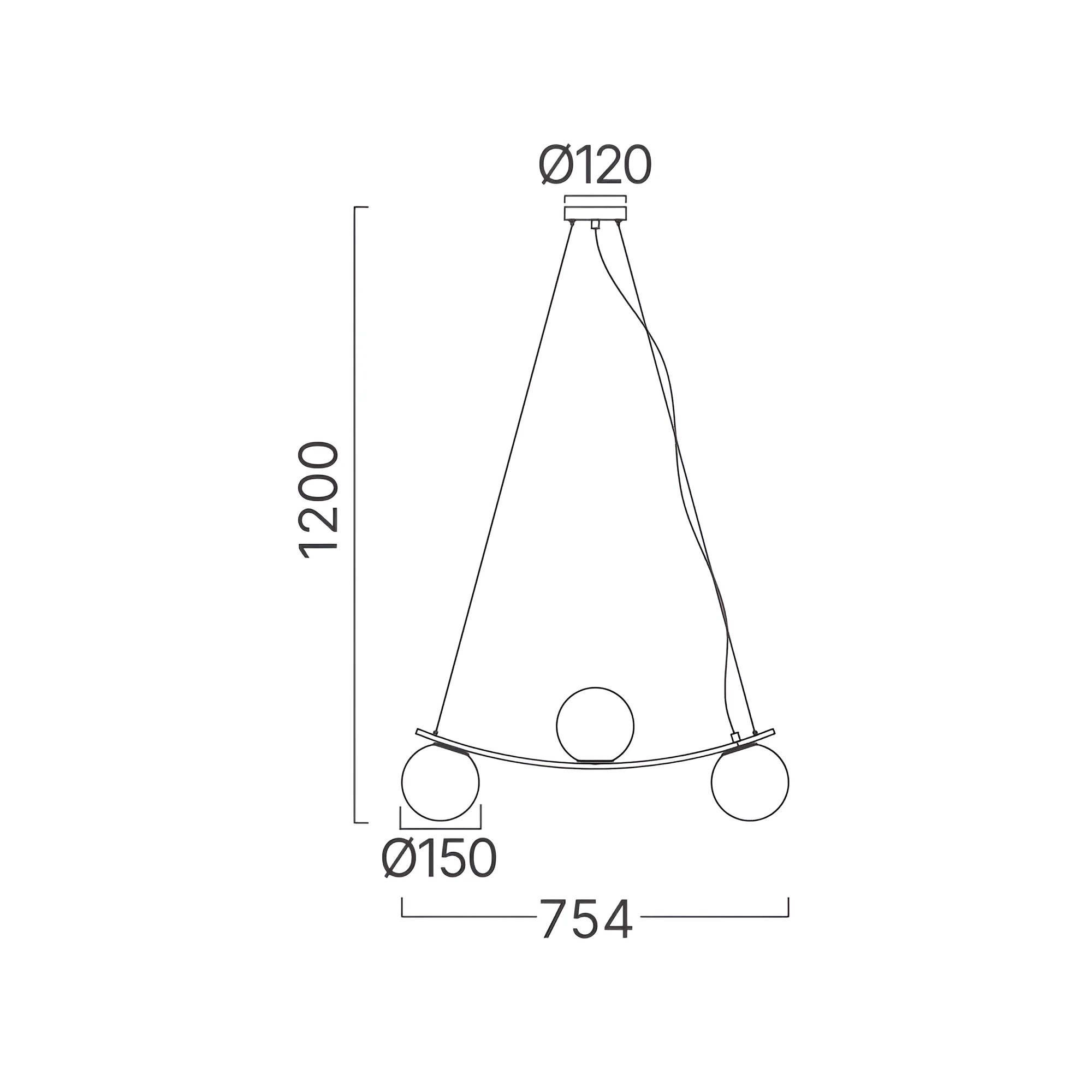 VISILICA 3-GLAVA G9 OPAL/CRNI — slika 4