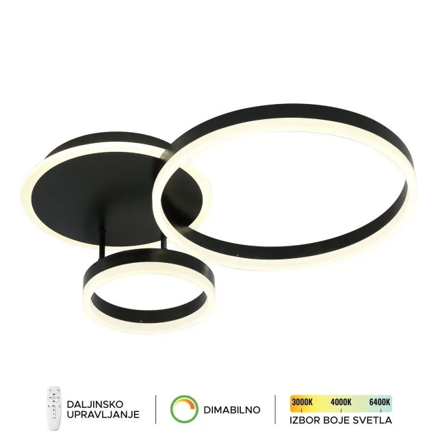 LED plafonska lampa F2047-66C BK
