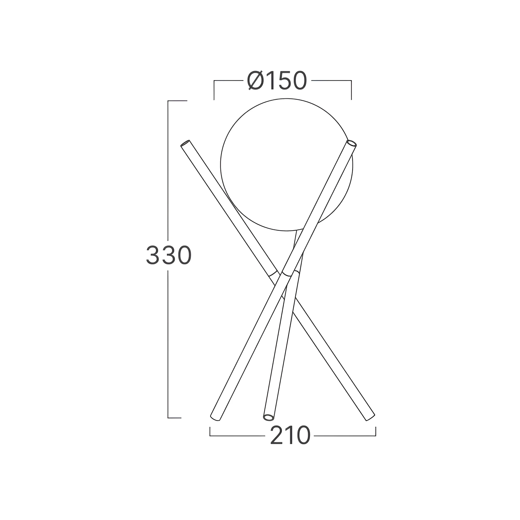 STONA LAMPA G9 OPAL/CRNI — slika 4