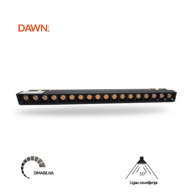MAGNETIC SVETILJKA LED02-12W 3000K 30° 48V DC CRNA NEW — slika 3