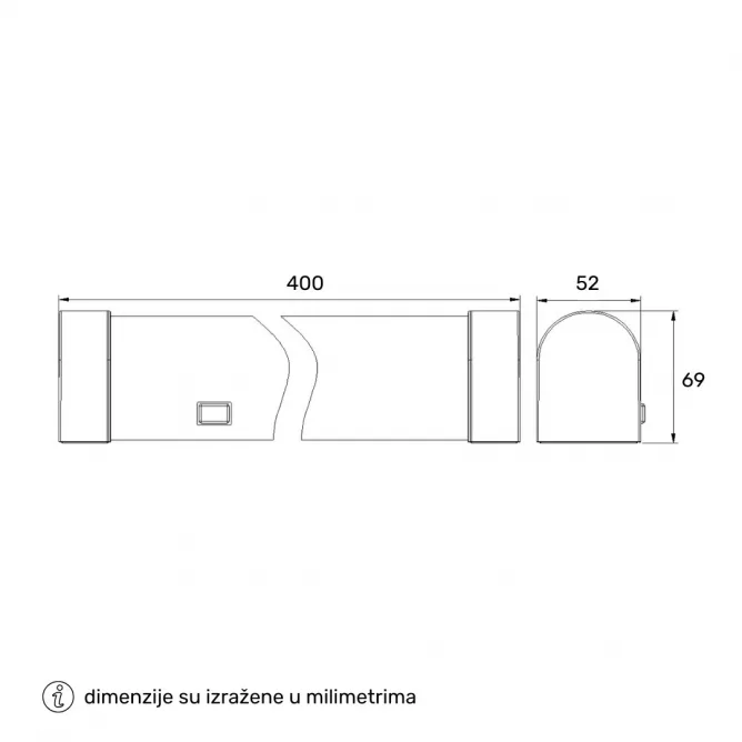 VESTA 686 ZIDNA LAMPA 6W 3000/4000K HROM — slika 4