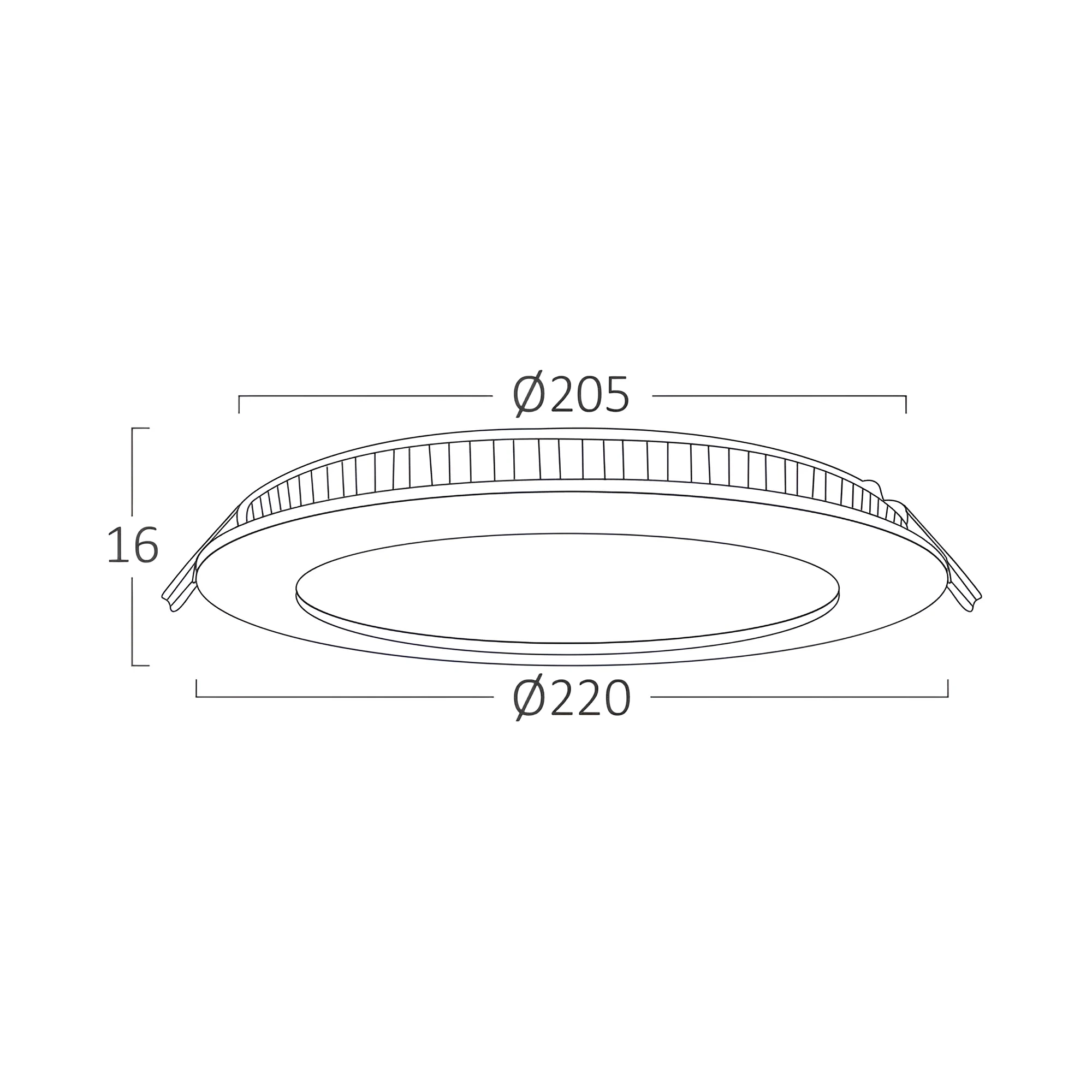 LED PANEL UGRADNI OKRUGLI 8" 18W BELI 3000K — slika 6