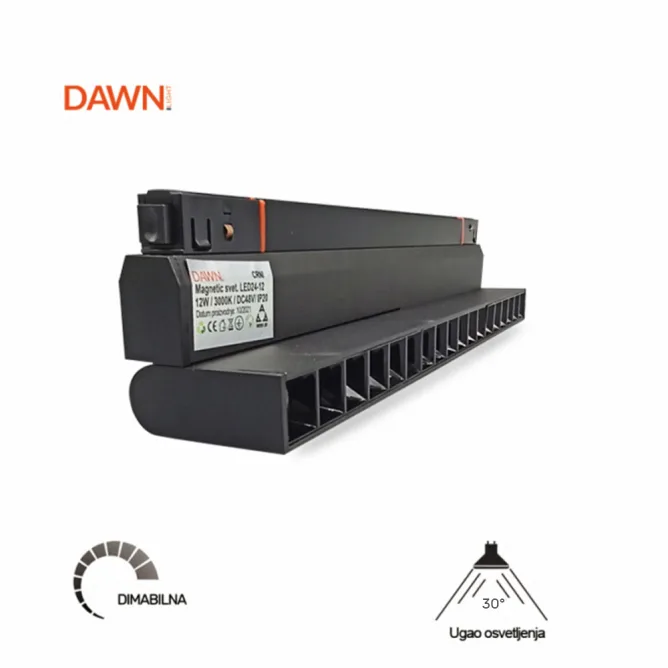 MAGNETIC SVETILJKA LED24-12W 3000K 30° 48V DC — slika 2