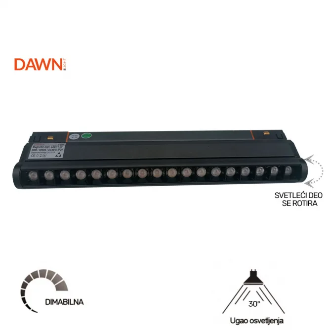 MAGNETIC SVETILJKA LED14 20W 3000K 30° 48V DC — slika 3