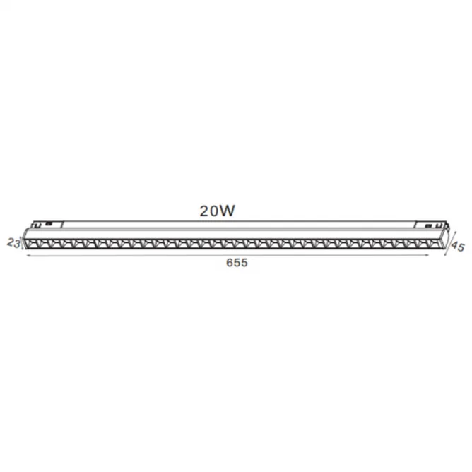 MAGNETIC SVETILJKA LED02-20W 3000K 30° 48V DC CRNA NEW — slika 2
