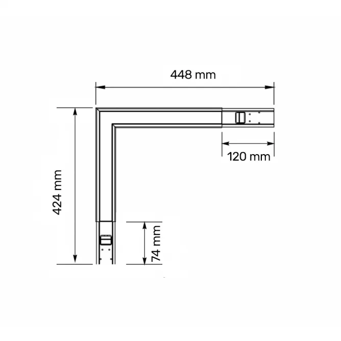 DAWN LED SVETILJKA LL40 L(90°) 21/18/15/12W CCT CRNA — slika 2