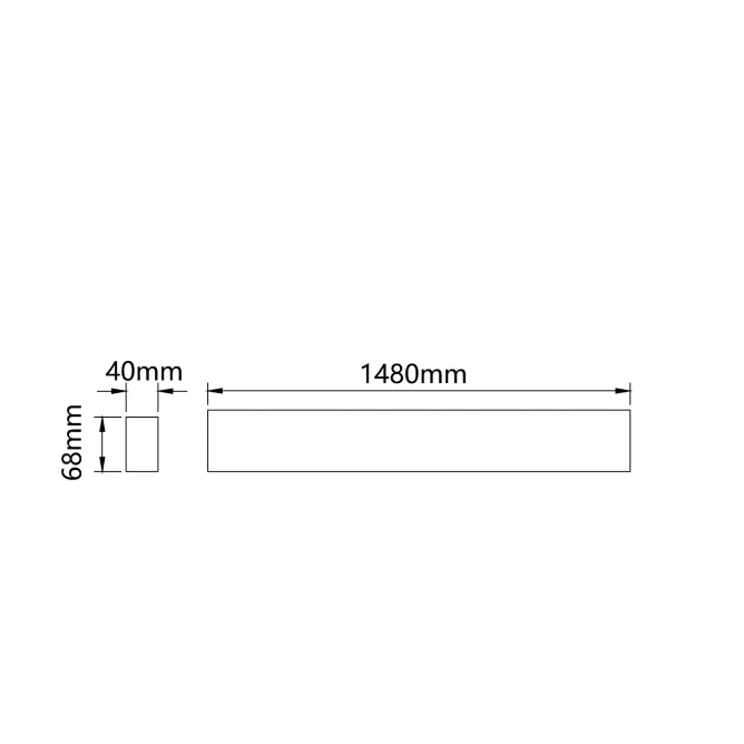 DAWN LED SVETILJKA LL40150 40/50/60W CCT CRNA 1,5 met — slika 2