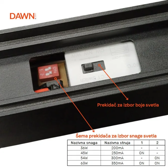 DAWN LED SVETILJKA LL40150 40/50/60W CCT BELA 1,5 met — slika 3