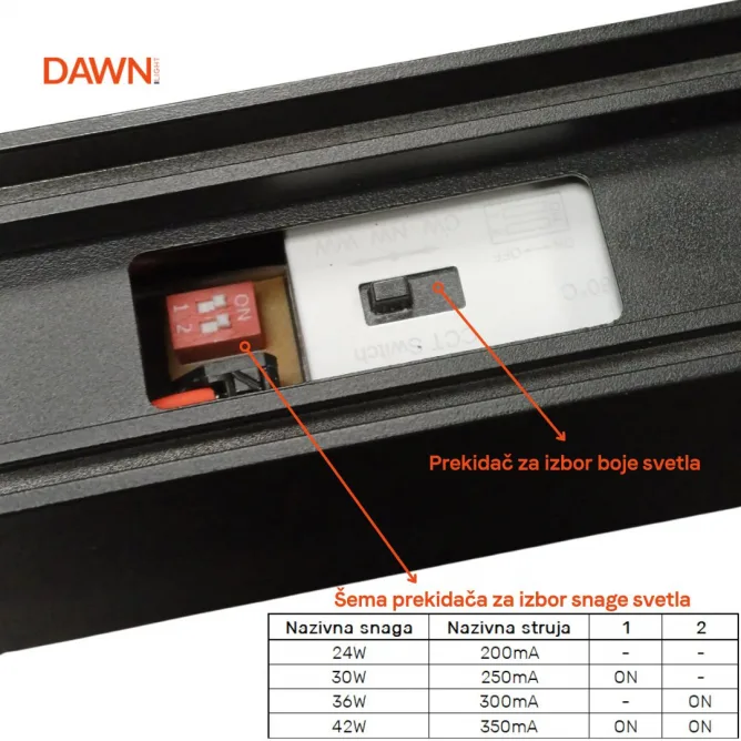 DAWN LED SVETILJKA LL40120 20/30/40W CCT BELA 1,2 met — slika 3